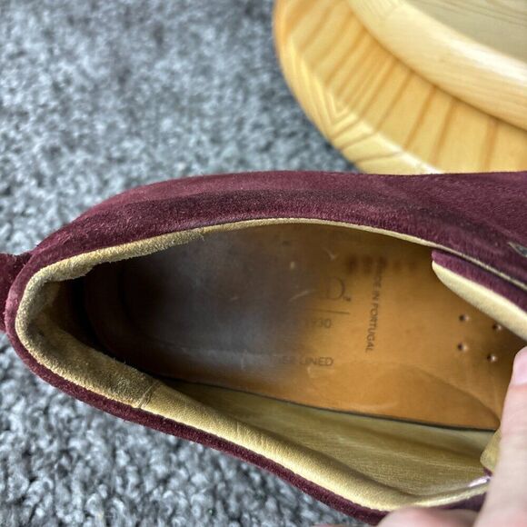 Samuel Hubbard Derby Mens 7.5 Red Suede Vibram Oxford Shoes Made in Portugal - Picture 8 of 11